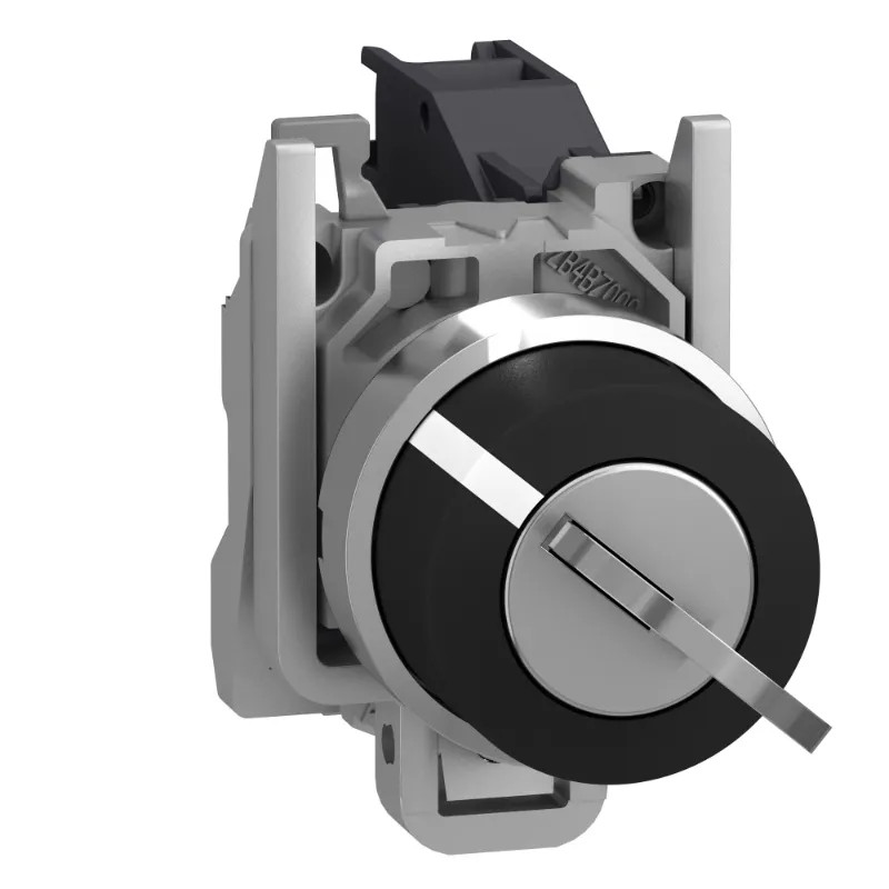 Harmony XB4 - bouton à clé 455 - Ø22 - 2 pos fix - retr G - 1F - vis étrier