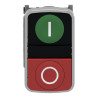 Harmony bt-pous Ø22 double touche, ressort de rappel vert + rouge IP66, IP69 K