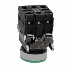 Harmony XB4 - poussoir lumineux LED - 1F+1O - vert - Ø22 - 24VACDC