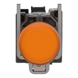 Harmony XB4 - BP lumineux DEL - flush - orange - 1O+1F - 230V - vis étrier