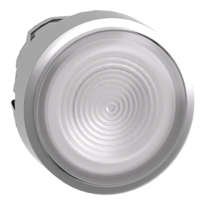 Harmony XB4 - tête bouton poussoir lumineux DEL - Ø22 - strié - blanc