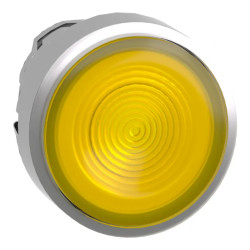 Harmony XB4 - tête bouton poussoir lum DEL - Ø22 - strié - jaune