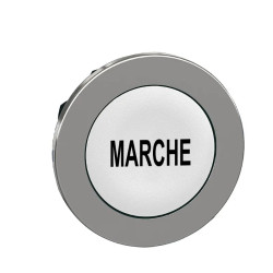 Harmony XB4 - tête bouton poussoir à impulsion - flush - marqué - blanc