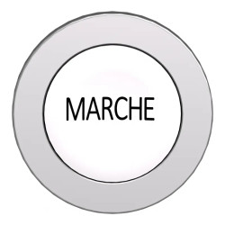 Harmony XB4 - tête bouton poussoir à impulsion - flush - marqué - blanc