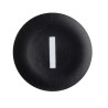 Harmony cabochon lisse - - noir pour poussoir rond Ø22