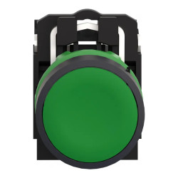 Harmony XB5 - bouton poussoir à impulsion - Ø22 - vert - 1O+1F - vis étrier