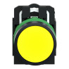 Harmony XB5 - bouton poussoir à impulsion - Ø22 - jaune - 1F - vis étrier