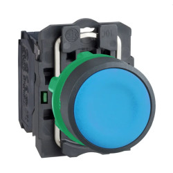 Harmony XB5 - bouton poussoir à impulsion - Ø22 - bleu - 1F - vis étrier