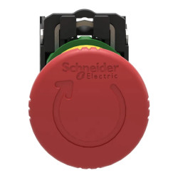 Harmony XB5 - bouton arrêt urgence - Ø40 - pousser tourner - rouge - 2O - vis