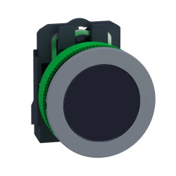 Harmony XB5 - bouton poussoir à impulsion - Ø22 - col flush grise - noir - 1F