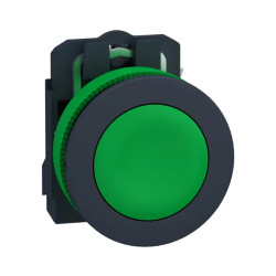 Harmony XB5 - bouton poussoir à impulsion - flush - vert - 1F - vis étrier