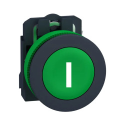 Harmony XB5 - bouton poussoir impulsion - flush - marqué - vert - 1F - vis