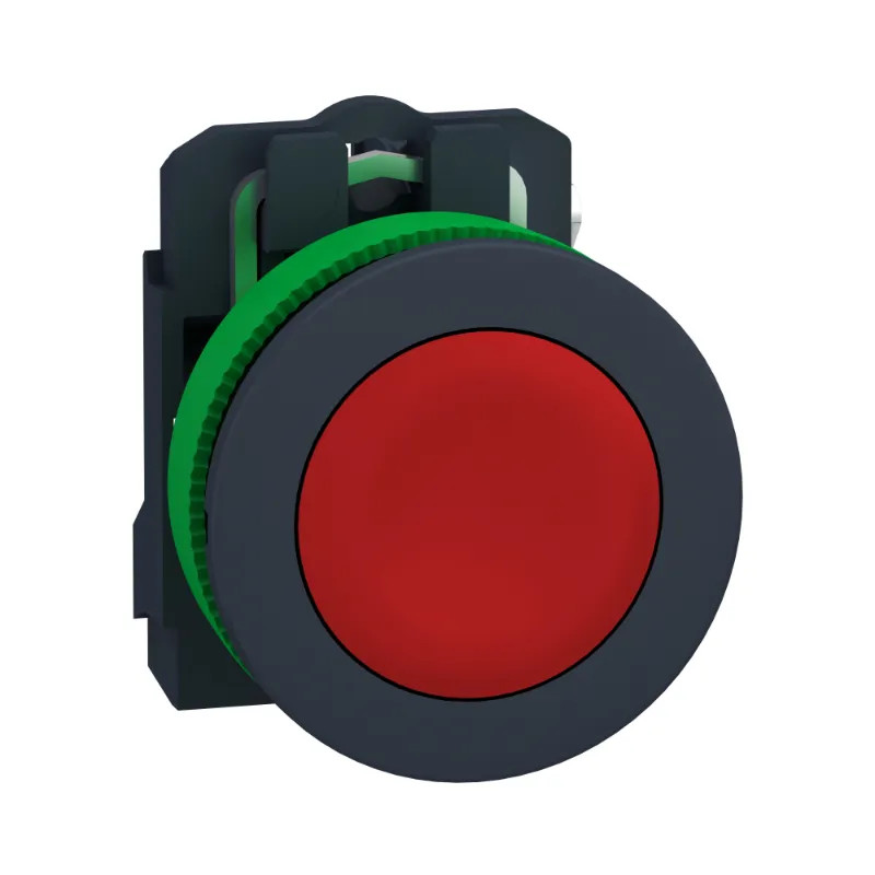 Harmony XB5 - bouton poussoir impulsion - flush - rouge - 1O - vis étrier