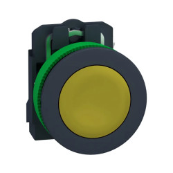 Harmony XB5 - bouton poussoir impulsion - flush - jaune - 1F - vis étrier