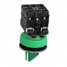 Harmony XB5 - bouton tourn lum - Ø22 - flush - 2 pos fix - vert - 1O+1F - 24V