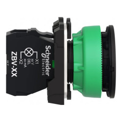 Harmony XB5 - voyant lumineux DEL - flush - vert - 24V - vis étrier