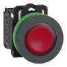 Harmony XB5 - BP lumineux DEL - flush - rouge - 1O+1F - 24V - vis étrier