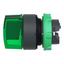 Harmony XB5 - tête bouton à manette lumineux - Ø22 - 3 pos fix - vert