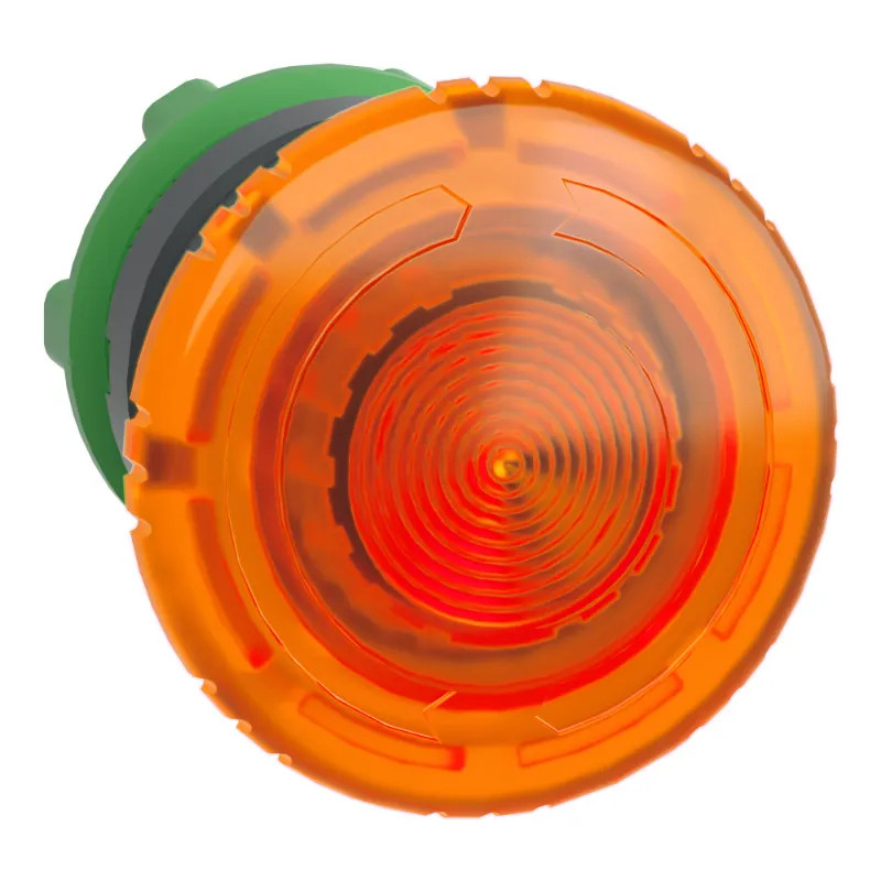 Harmony XB5 - tête bouton coup de poing lumin DEL - Ø40 - pousser tourn - orange