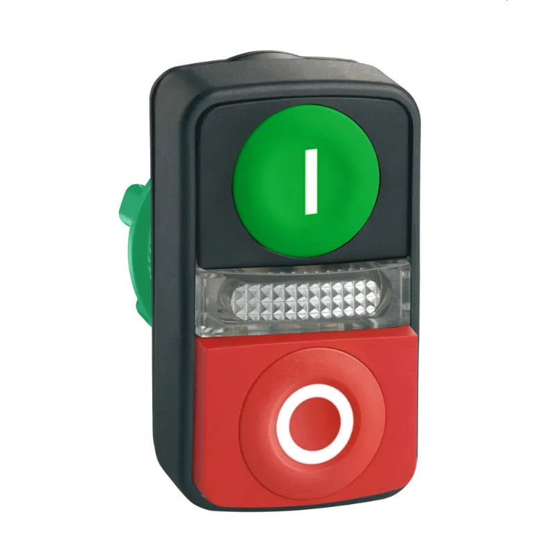 Harmony tête bouton-poussoir double touche Ø22 vert + rouge E S IP66, IP69K