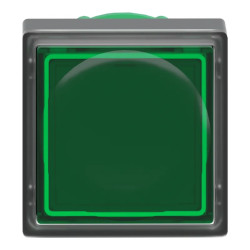 Harmony tête pour bouton-poussoir lumineux carré - Ø22 - pour étiquette - vert