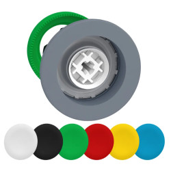 Harmony XB5 - tête de bouton poussoir - Ø22 - col flush grise - 6 couleurs