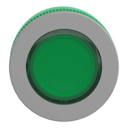 Harmony XB5 - tête bouton pousser-pousser lumin - Ø22 - col flush grise - vert