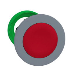 Harmony XB5 - tête bouton pousser-pousser - Ø22 - col flush grise - rouge