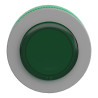 Harmony XB5 - tête bouton poussoir lum - Ø22 - col flush grise - dépass - vert