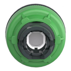 Harmony XB5 - tête bouton poussoir lum - Ø22 - col flush grise - dépass - vert