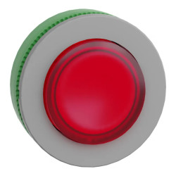 Harmony XB5 - tête bouton poussoir lum - Ø22 - col flush grise - dépass - rouge