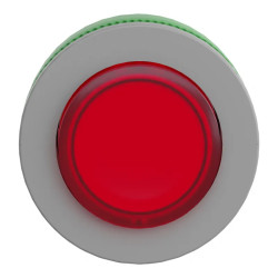 Harmony XB5 - tête bouton poussoir lum - Ø22 - col flush grise - dépass - rouge