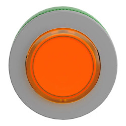 Harmony XB5 - tête bouton poussoir lum - Ø22 - col flush grise - dépass - orange