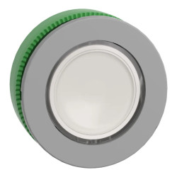 Harmony XB5 - tête de bouton poussoir lumineux - Ø22 - col flush grise - blanc