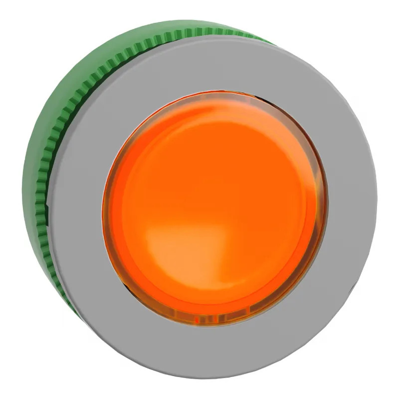 Harmony XB5 - tête de bouton poussoir lumineux - Ø22 - col flush grise - orange