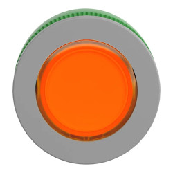 Harmony XB5 - tête de bouton poussoir lumineux - Ø22 - col flush grise - orange