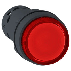 Harmony bouton poussoir lumineux - Ø22 - LED rouge - à impulsion - 1F - 120v