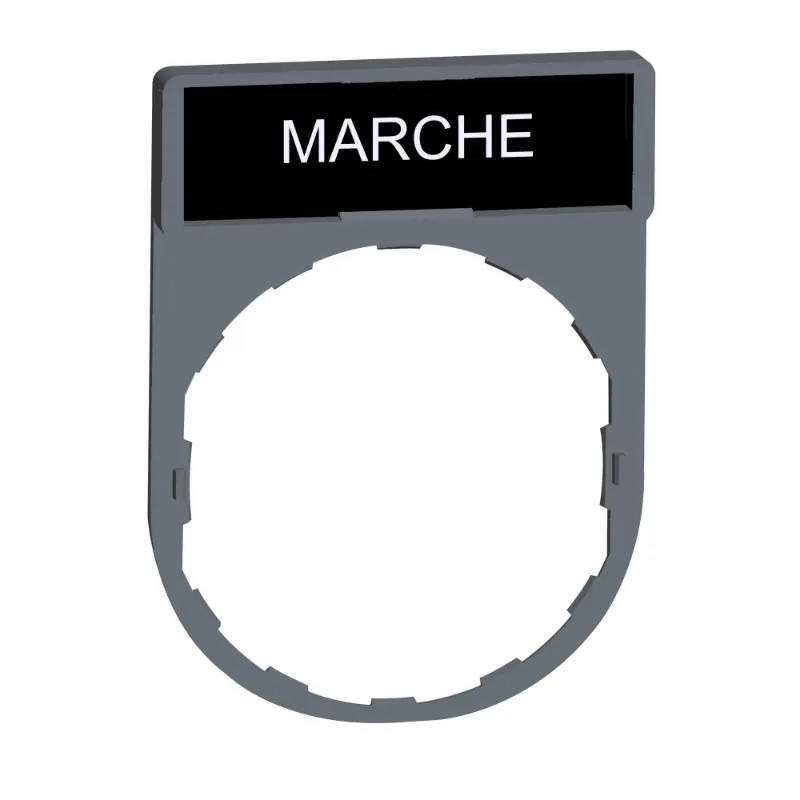 Harmony - porte-étiquette plate 30x40 - plastique gris - avec étiq 8x27 - MARCHE