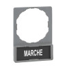 Harmony - porte-étiquette plate 30x40 - plastique gris - avec étiq 8x27 - MARCHE