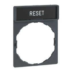 Harmony porte-étiquette 30x40mm Ø22 marquage noir et blanc avec étiquette RESET