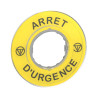 Harmony - étiquette circulaire jaune 3D - Ø60 - Arrêt Urgence