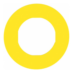 Harmony étiquette circulaire Ø60mm jaune logo EN13850 ARRET D URGENCE pr ZBZ3605