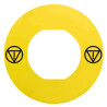 Harmony - étiquette plate - jaune - logo EN13850 - vierge - Ø60 - pour ZBZ1605