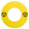 Harmony - étiquette plate - jaune - logo EN13850 - vierge - Ø60 - pour ZBZ3605