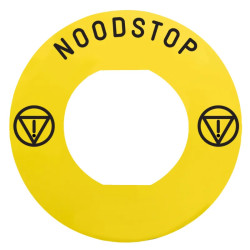 Harmony - étiquette plate - jaune - 'NOODSTOP' - Ø60 - pour ZBZ1605