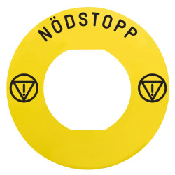 Harmony - étiquette plate - jaune - 'NODSTOP' - Ø60 - pour ZBZ1605