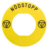 Harmony - étiquette plate - jaune - 'NODSTOP' - Ø60 - pour ZBZ1605