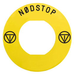 Harmony - étiquette plate - jaune - 'NODSTOP' - Ø60 - pour ZBZ1605