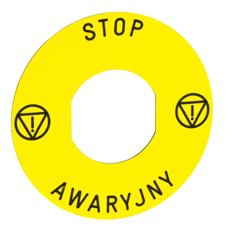 Harmony - Etiquette circulaire jaun e stop awaryjny