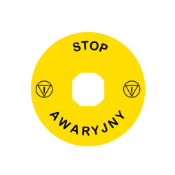 Harmony - Etiquette circulaire jaun e stop awaryjny